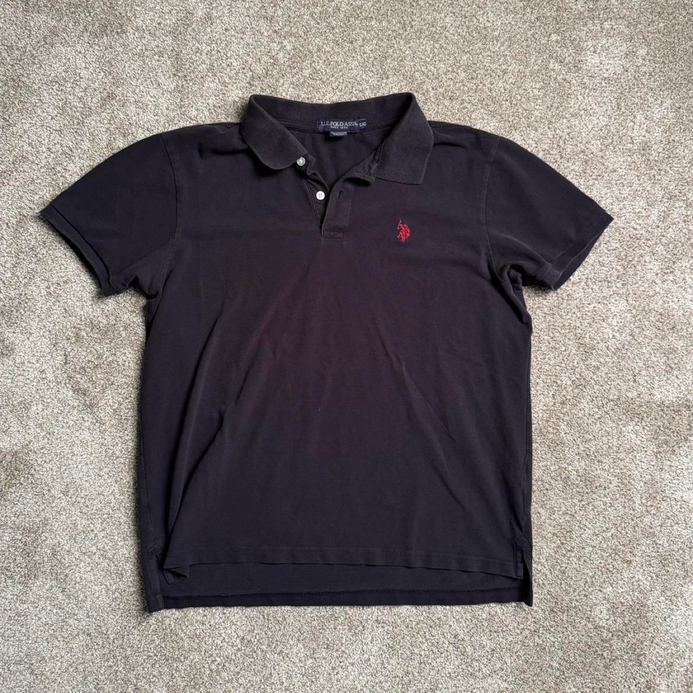 BLACK US POLO ASSN CLASSIC LOGO EMBROIDERED POLO